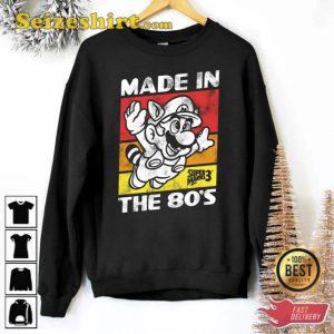 Made In The 80s Super Mario Bros 3 Sweatshirt Gaming Style Tee