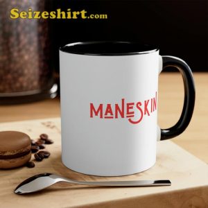 Maneskin Text Logo Design Rock Music Fan Gift Coffee Mug4