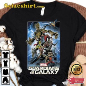 Marvel Guardians of the Galaxy Vol3 Group Poster Graphic Shirt Kid Tee1