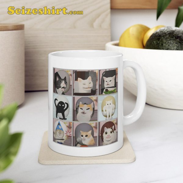 Funny Cat Stickers Pack Mug Cat Lover Gift