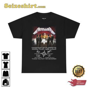 Metallica 1986 Tour T-Shirt with Signatures and Tribute to Cliff Burton
