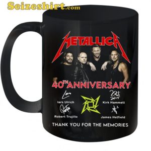 Metallica 40Th Anniversary Thank You For The Memories Signatures Mug For Fans