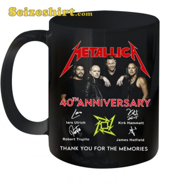 Metallica 40Th Anniversary Thank You For The Memories Signatures Mug For Fans