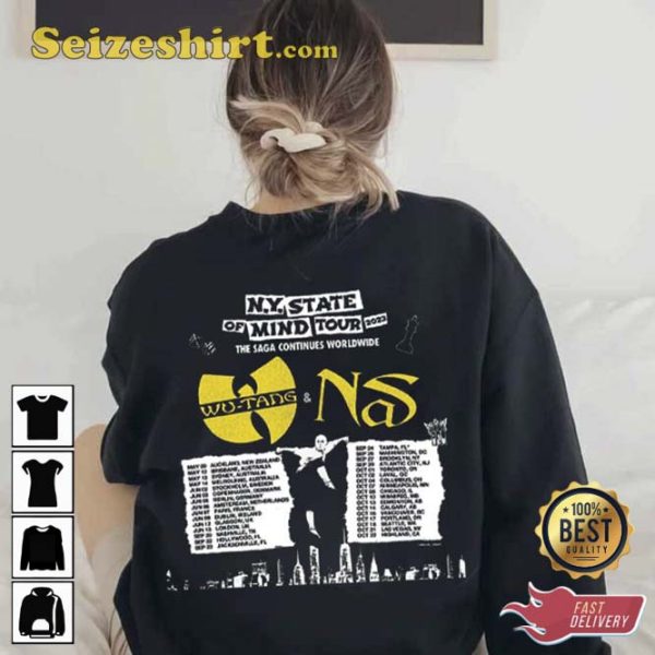 Wu-Tang Clan Nas My State Of Mind Tour 2023 Shirt