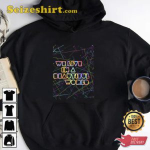 Neon Lines We Live In A Beautiful World Coldplay Unisex T-Shirt