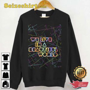 Neon Lines We Live In A Beautiful World Coldplay Unisex T-Shirt