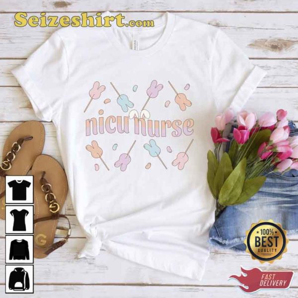 Neonatal Nurse Easter Lollipop Shirt Happy Day