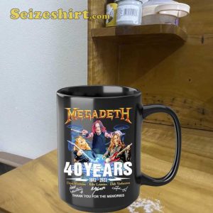 New Megadeth 40 Years 1983-2023 Thank You Mug