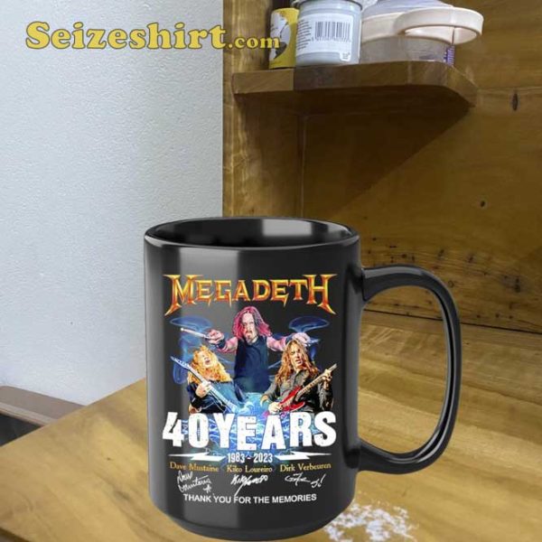 New Megadeth 40 Years 1983-2023 Thank You Mug