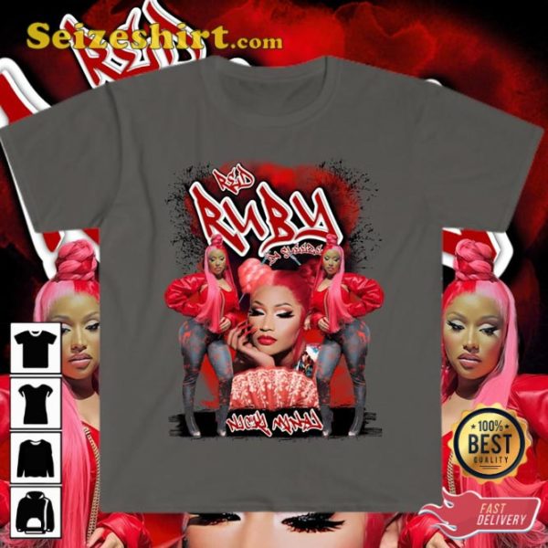 Nicki Minaj Rapper Red Ruby Da Queen Rap Hip Hop 90s Graphic Tee