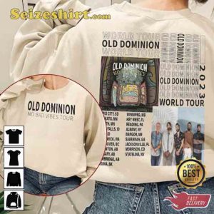 Old Dominion Band No Bad Vibes Tour 2023 Hoodie Design