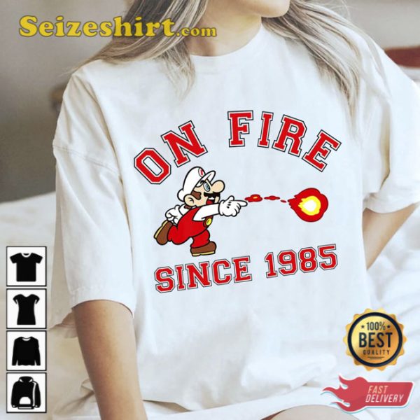 On Fire Since 1985 Super Mario Bros Sweatshirt