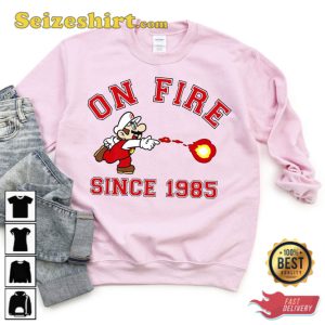 On Fire Since 1985 Super Mario Bros Sweatshirt