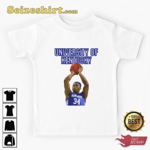 Oscar Tshiebwe 34 University of Kentucky Basketball Kids T-Shirt