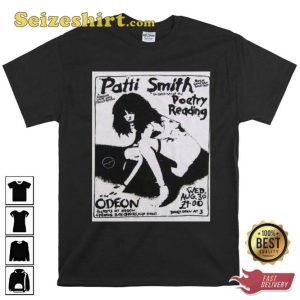 Patti Smith Odeon Poetry Punk Black T-shirt
