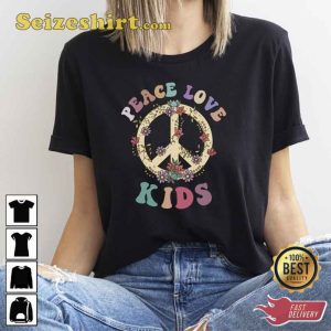 Peace Love Kids Funny Mom Shirt Gift For Mothers Day