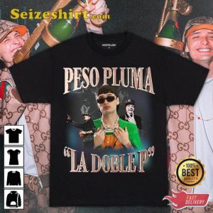 Peso Pluma La Doblep Corridos Mexico Streetwear Music Concert T-Shirt