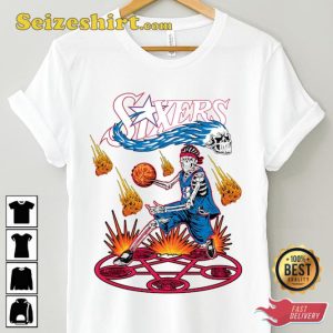 Philadelphia 76ers Sixers Allen Iverson Shirt Baskertball NBA Playoffs Shirt