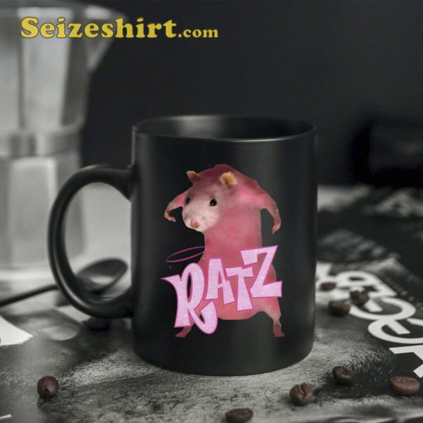 Funny Pink Ratz Mouse Meme Coffee Mug