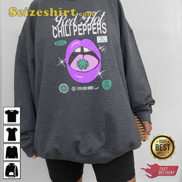 Red Hot Chili Peppers World Tour 2023 Tee Shirt Design