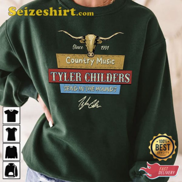 Retro Tyler Childers Send In The Hound Tour Merch Shirt