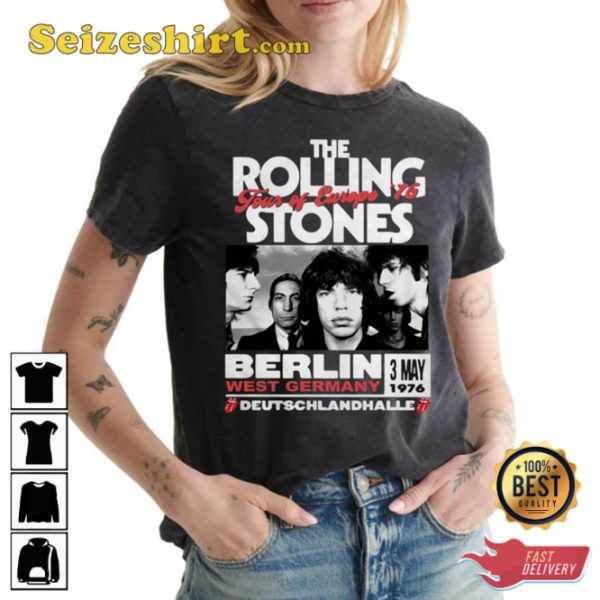 Rolling Stones Retro Band Concert Berlin Western Germany Unisex T-Shirt