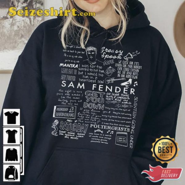 Sam Fender Lyric Album Song Music Tees Shirt