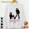 Scream Mj and Jj Silhouettes Magenta Michael Jackson and Janet Jackson T-Shirt