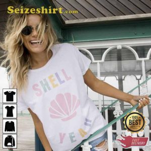 Shell Yeah Womens Summer Beach Slogan T Shirt