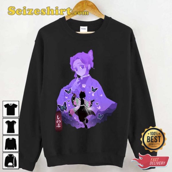 Silhouetteo Beautiful Shin0bu Kimetsu No Yaiba Unisex T-Shirt Gift For Anime Lover