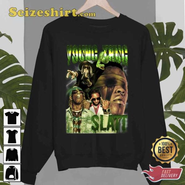 Slatt Young Thug Rapper Vintage Bootleg 90s Unisex Sweatshirt