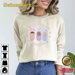 Snuggle Bunnies Easter L'd Nurse Bunny Graphic Sweatshirt