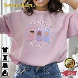 Snuggle Bunnies Easter L'd Nurse Bunny Graphic Sweatshirt