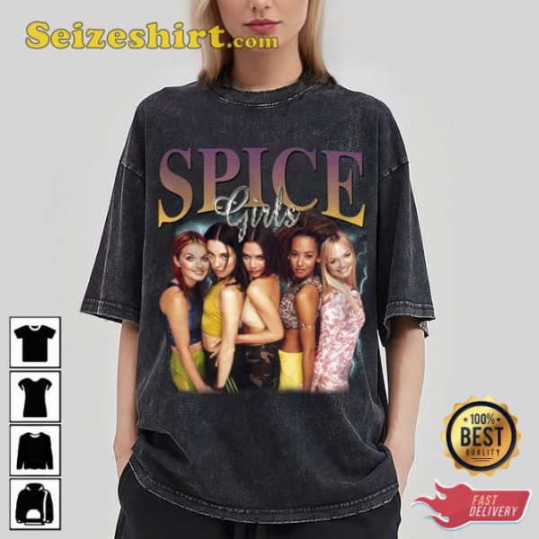 Spice Girls UK Pop Band RnB Vintage Gift For Fan T-Shirt Design