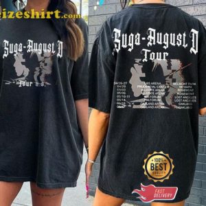 Suga Agust D World Tour 2023 2 Sides KPOP Music Concert T-Shirt Design
