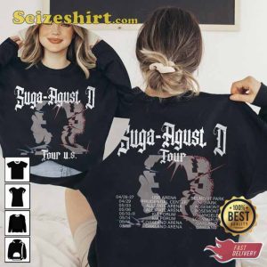 Suga Agust D World Tour 2023 2 Sides Shirt Bootleg Vintage