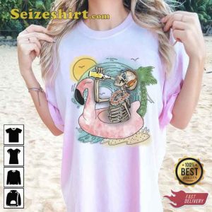 Summer Skeleton Beach Summertime Vibe Vacation Unisex T-Shirt