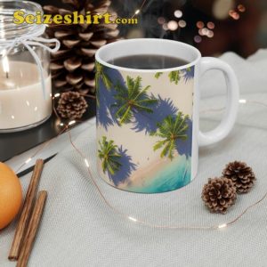 Summer Vibe Palm Tree Chilling Beach Vacation Ceramic Mug