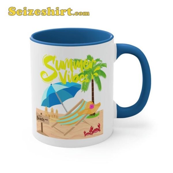 Summer Vibes Beach Vacation Ceramic Coffee Mug