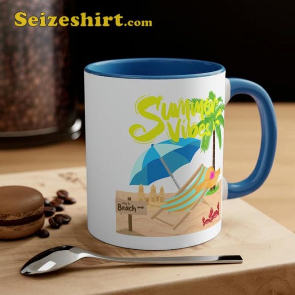 Summer Vibes Beach Vacation Ceramic Coffee Mug