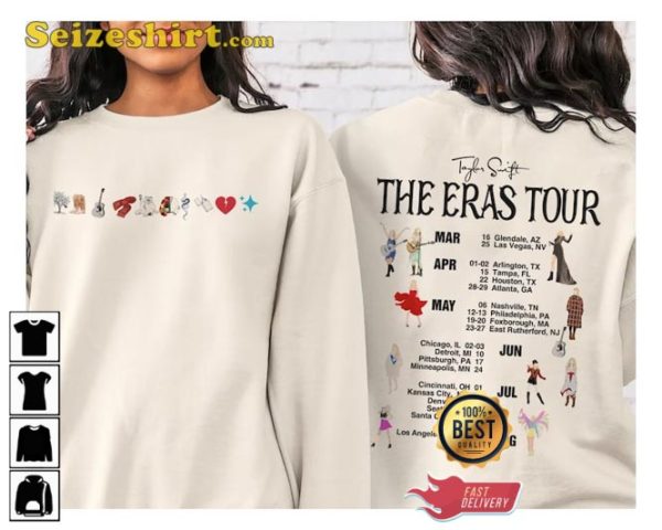 Swift Signature The Eras Tour Taylors Version 2023 Tour Music Concert Shirt