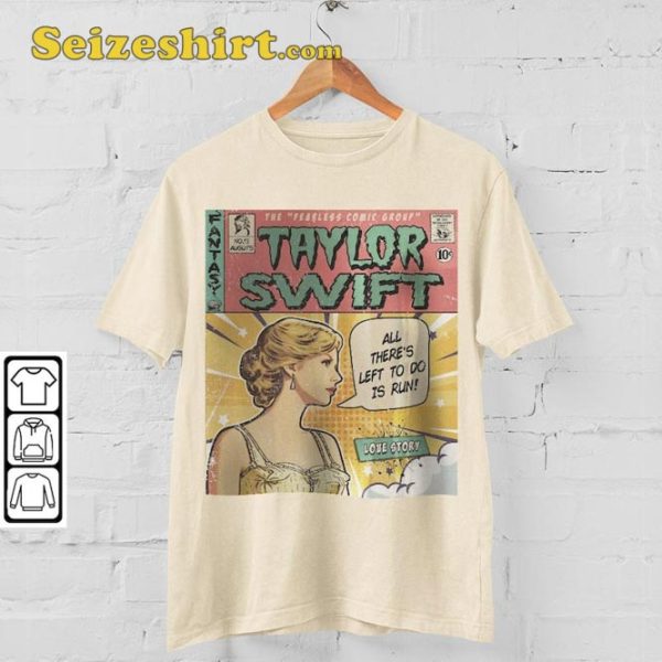 Swiftie Comic Love Story Album Fearless Taylor Eras Tour 2023 Graphic Tee