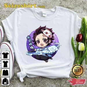 Tan With Cute Mask Entertainment District Arc Kimetsu no Yaiba T-Shirt 4