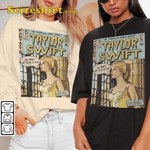 Taylor Comic Love Story Album Fearless Music Concert Tour 2023 Graphic Tee2