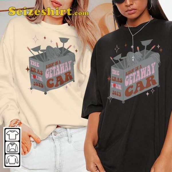 Taylor Music Get Away Car The Eras Tour 2023 Funny Meme T-Shirt