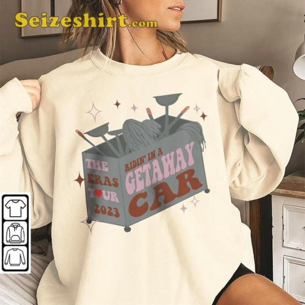 Taylor Music Get Away Car The Eras Tour 2023 Funny Meme T-Shirt