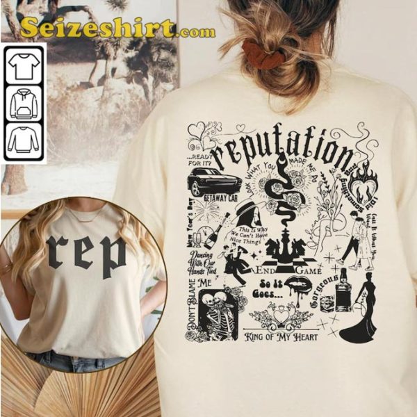 Taylor Music The Eras Tour Reputation Tracklist Tour Music Concert T-Shirt