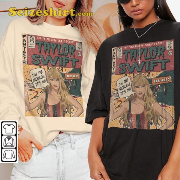 Taylor S Anti-Hero Comic Book Album The Eras Tour 2023 Graphic Tee