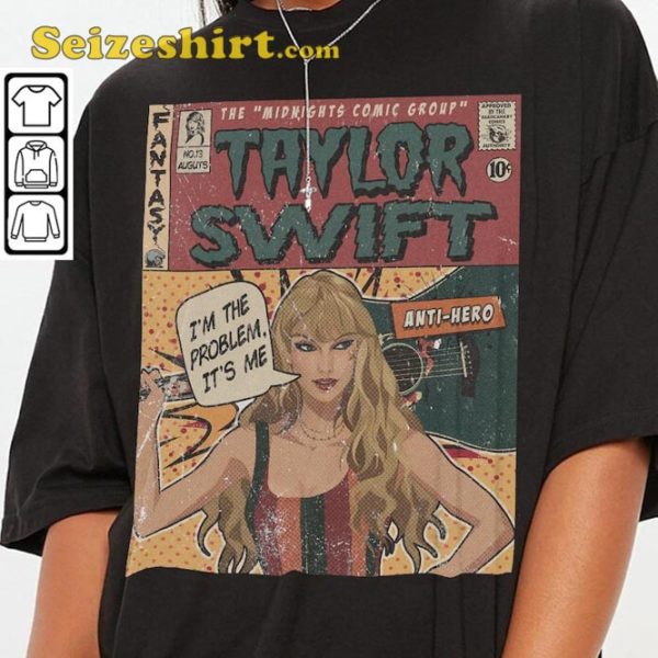 Taylor S Anti-Hero Comic Book Album The Eras Tour 2023 Graphic Tee