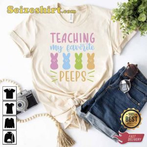 Teaching My Favorite Peeps Funny Bunny Tee Shirt